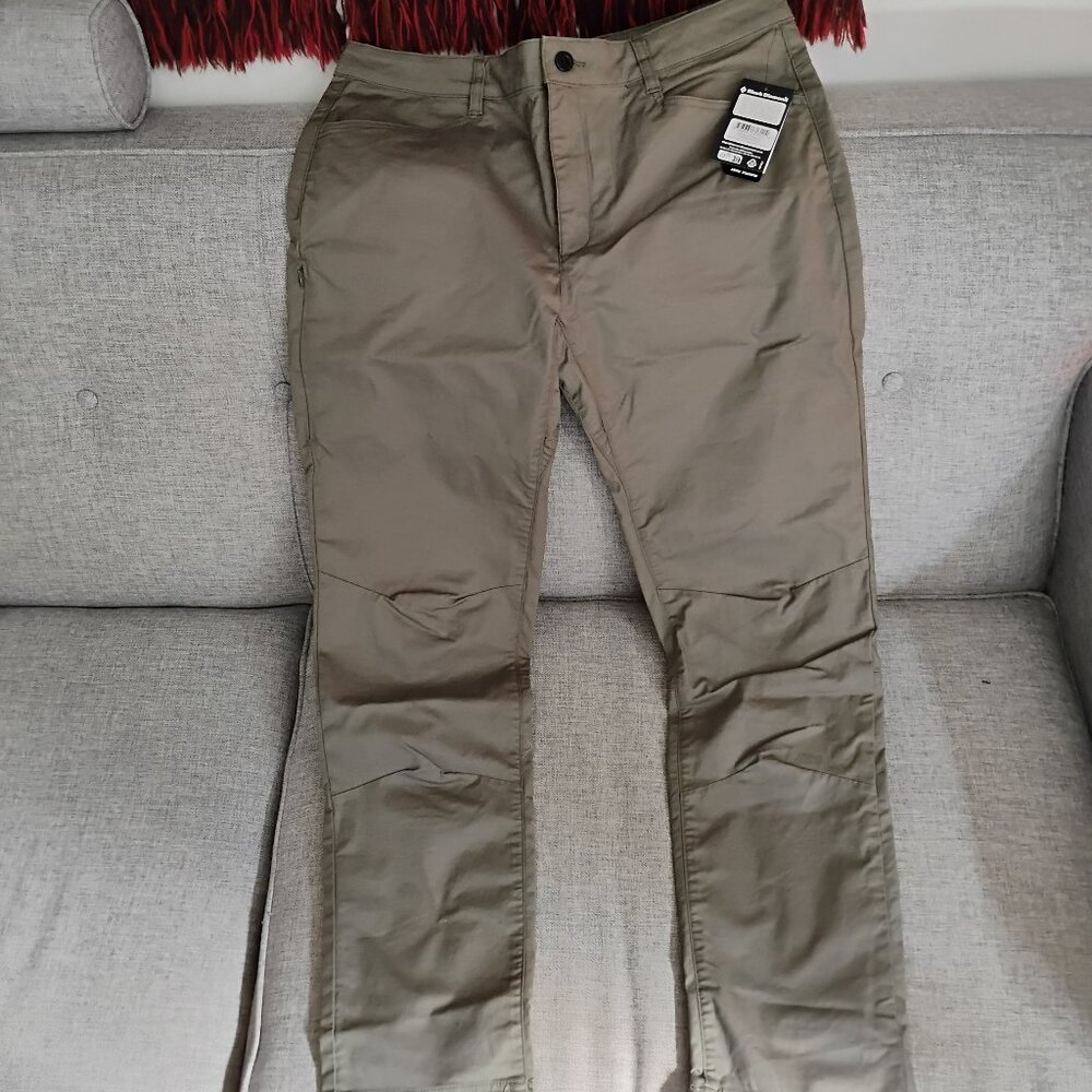 NEW - Black Diamond MEN'S MANTLE PANTS Tundra Green Size 34 X 32 Reg fit